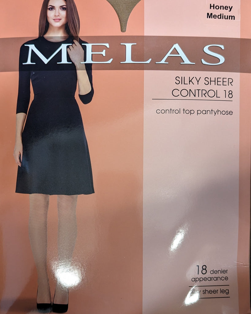 Melas Silky Sheer Control 18 Denier Stockings - Honey AS-622 Head Shoulders Toes & Bows Melas Silky Sheer Control 18 Denier Stockings - Honey AS-622 Head Shoulders Toes & Bows