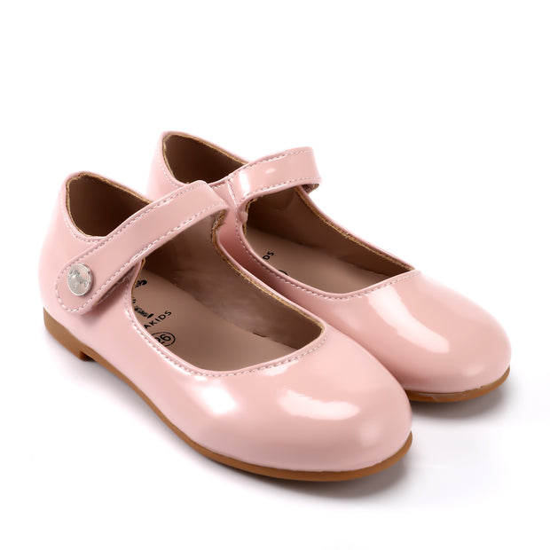 Zeebra Kids Patent Leather Mary Janes in Ballerina Pink