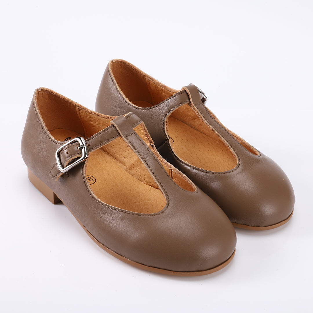 Zeebra Kids Platinum Collection Leather T-Straps