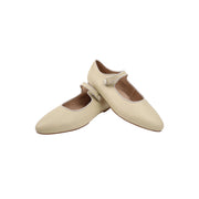 Perroquet Pointy Leather Mary Janes - Beige