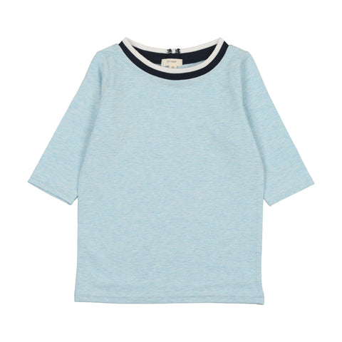 Lil Legs Three Quarter T-Shirt - Light Blue Heather