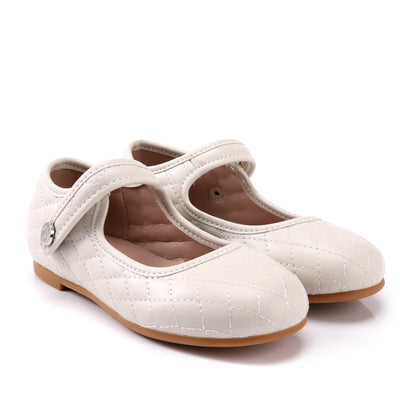 Zeebra Kids Quilted Mary Janes in Sand
