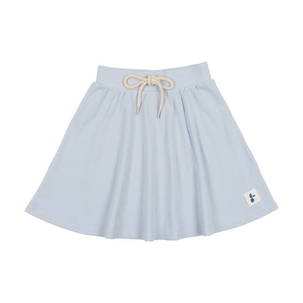 Analogie Radish Collection Ribbed Skirt - Pale Blue