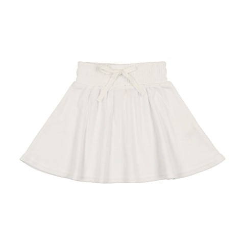 Lil Legs Basic Ribbed Skirt - Pure White
