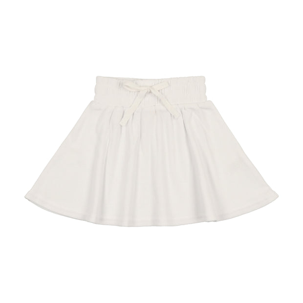 Lil Legs Basic Ribbed Skirt - Pure White