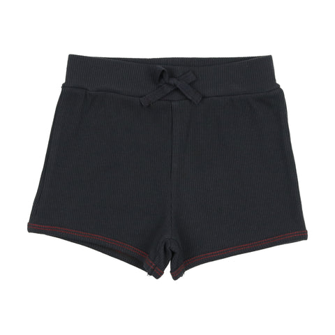 Lil Legs Ribbed Track Shorts - Off Navy
