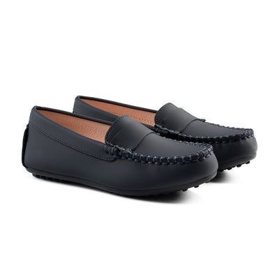 RayBelle Loafers with Strap - Navy Leather