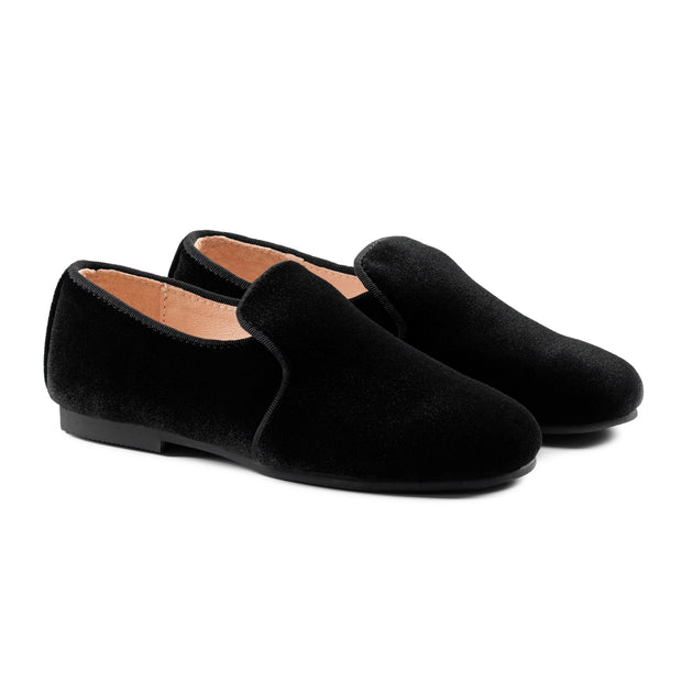 RayBelle Smoking Flats - Black Velvet