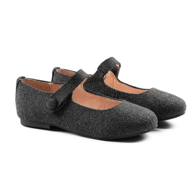 RayBelle Mary Janes - Gray Wool
