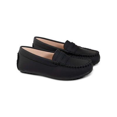 RayBelle Loafers - Black Silky Leather