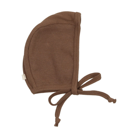 Lil Legs Ribbed Bonnet - Camel