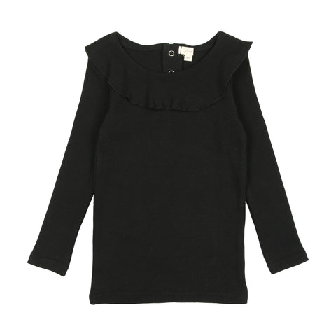 Lil Legs Ruffle Shirt - Black