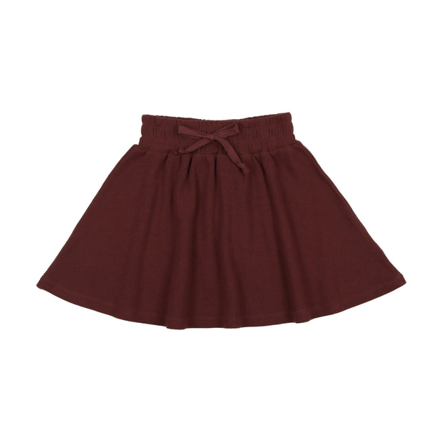 Lil Legs Ribbed Fashion Skirt - Burgundy