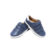 Perroquet Rugged Velcro Strap Leather Sneakers - Dusty Blue
