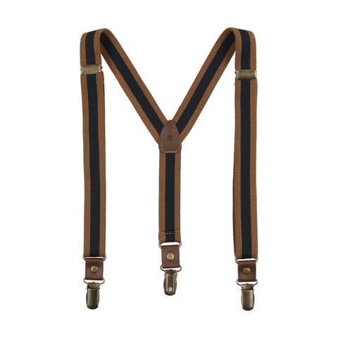 Analogie Suspenders - Navy/Camel