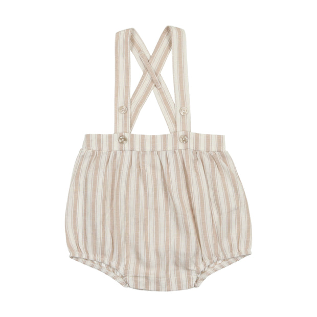 Analogie Suspender Bubble Bloomers - Taupe Stripe