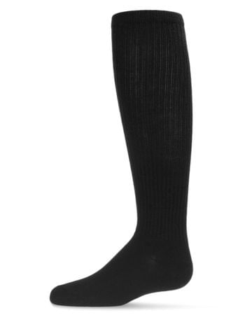 Spot-On Basics Girls Athletic Ribbed Knee Socks - Black SP-1040