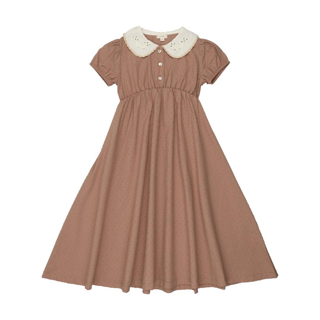 Lil Legs Swiss Dot Maxi Dress Short Sleeve