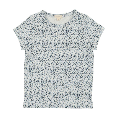 Lil Legs Short Sleeve T-Shirt - Blue Floral