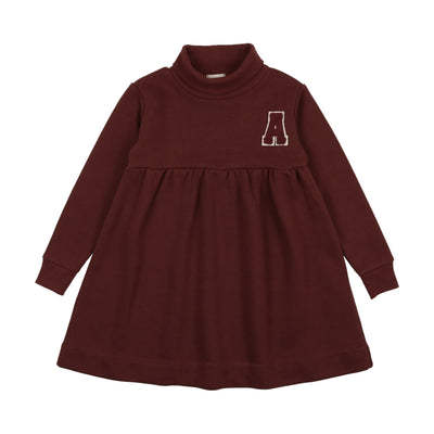 Lil Legs Sweatshirt Dress - Burgundy