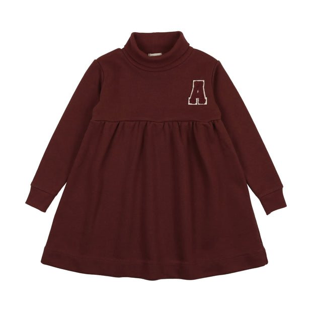 Lil Legs Sweatshirt Dress - Burgundy