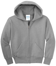 Fleece Zipup Hoodie with Pockets - Heather Gray
