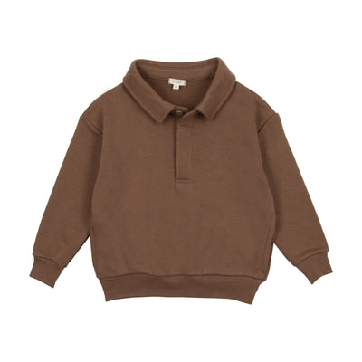 Lil Legs Sweatshirt Polo - Camel