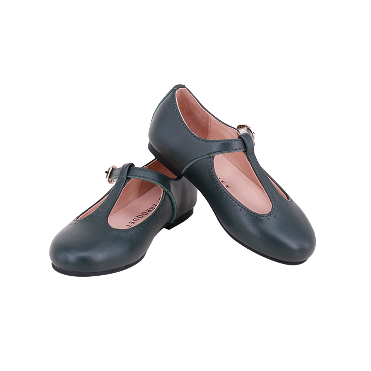 Perroquet Shoes Smoking Shoes with Embroidered Crest - Navy Leather