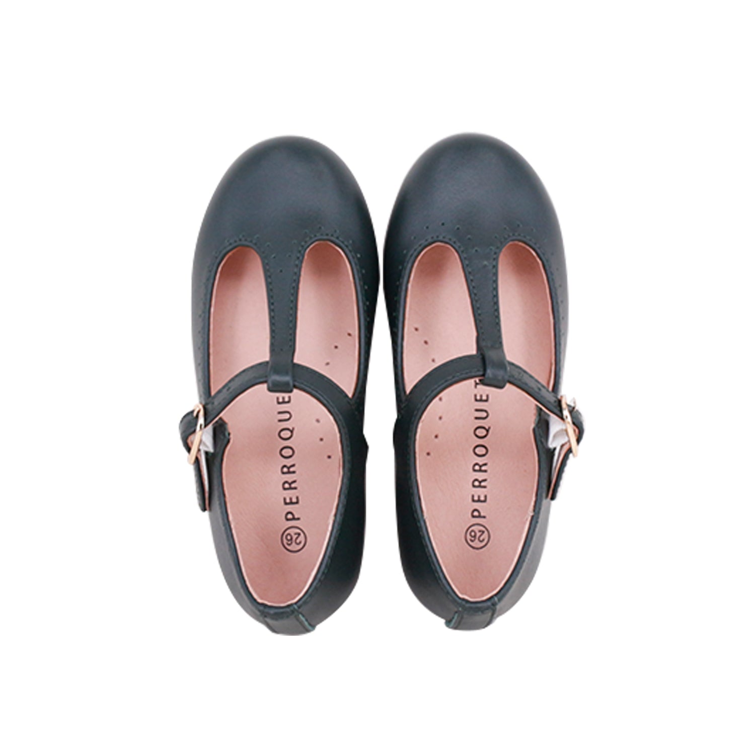 Perroquet Shoes Smoking Shoes with Embroidered Crest - Navy Leather main image 1