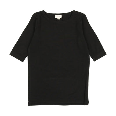 Lil Legs Bamboo T-Shirt Three Quarter Sleeve - Black
