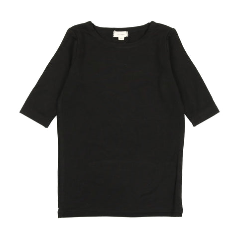 Lil Legs Bamboo T-Shirt Three Quarter Sleeve - Black