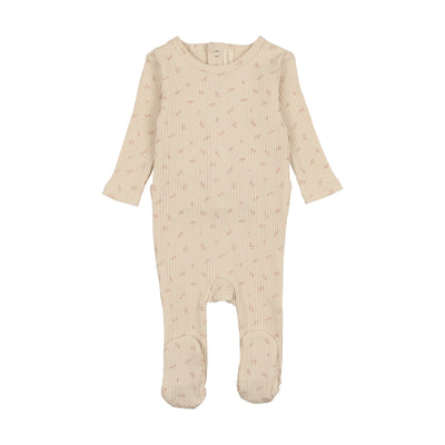 Lilette Twig Footie - Cream/Peach