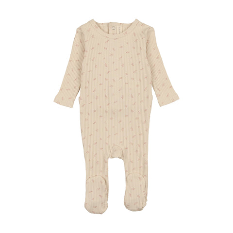 Lilette Twig Footie - Cream/Peach