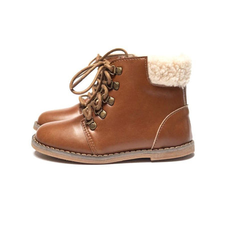 Tannery + Co Kids Cognac Booties