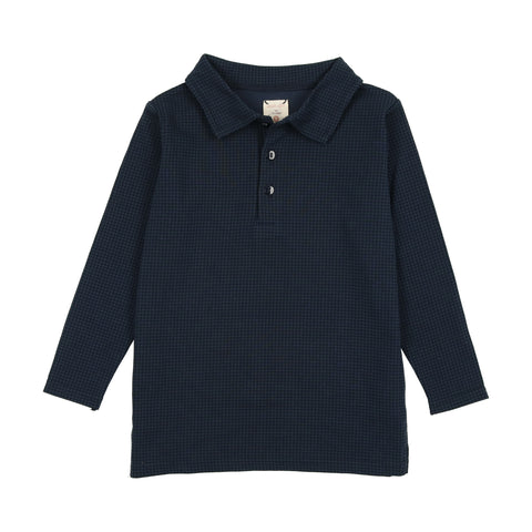 Analogie Tiny Check Polo - Blue