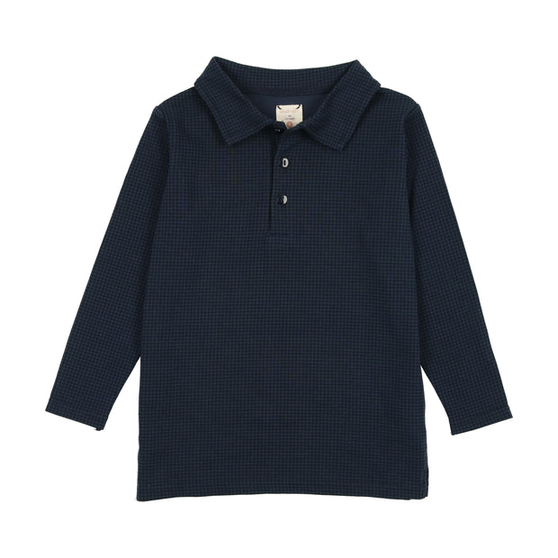 Analogie Tiny Check Polo - Blue
