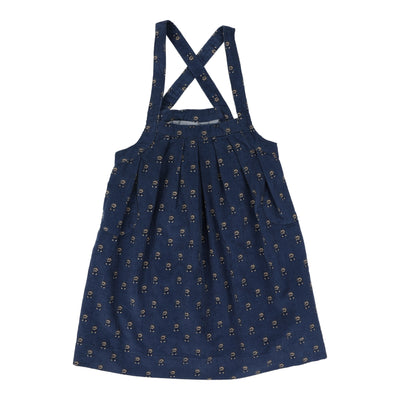 Analogie Vintage Floral Pinafore Jumper - Off Blue