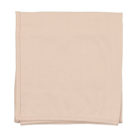 Lilette Vine Pointelle Blanket - Petal