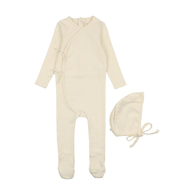 Lilette Vine Pointelle Footie Set - Cream