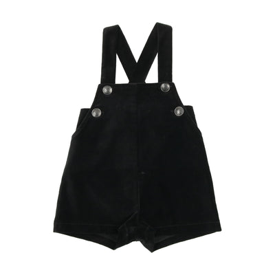 Analogie Velvet Overalls - Black