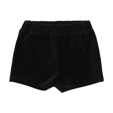 Analogie Velvet Shorts - Black