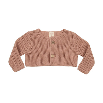 Analogie Waffle Knit Shrug - Dusty Pink