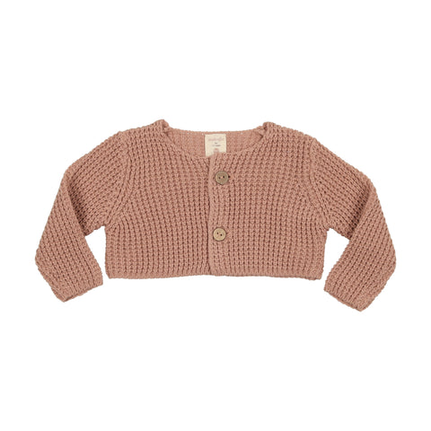 Analogie Waffle Knit Shrug - Dusty Pink