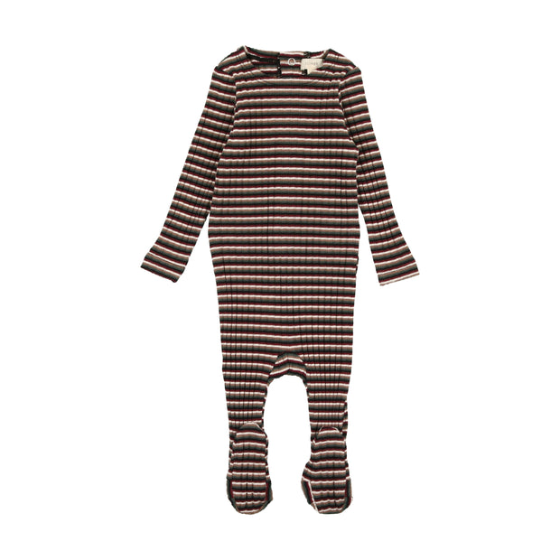 Lil Legs Wide Ribbed Footie - Multicolor Stripe