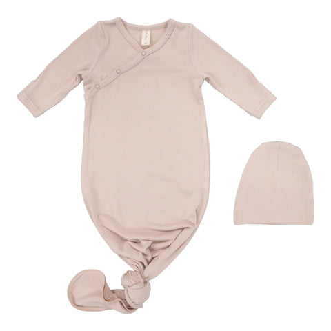 Lilette pale pink baby gown set from our Cotton Graphic.