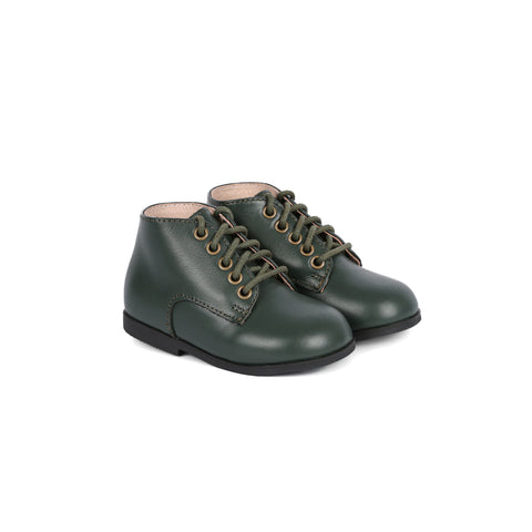 Perroquet Shoes Babies Lace High-Tops - Green Leather