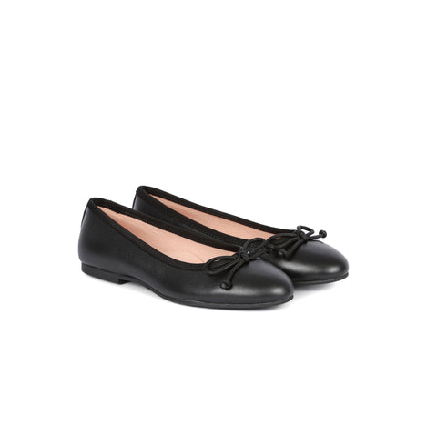 Perroquet Shoes Ballet Flats - Black Leather