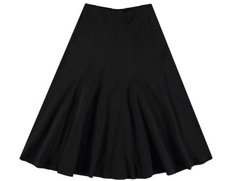 BGDK Ladies Cotton Panel Skirt 27" - Black BK1602AL