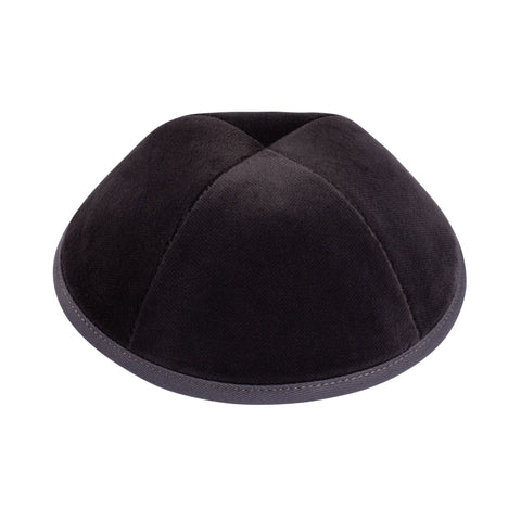 ikippah Velvet Yarmulka - Gray