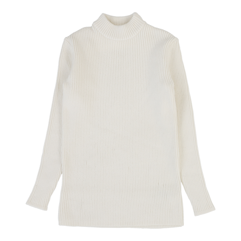 Lil Legs Knit Mockneck - Cream
